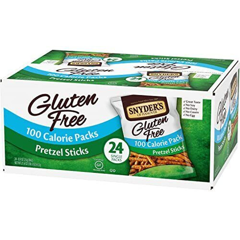 Snyder'S of Hanover, Gluten Free Pretzel Sticks, 100 Calorie Packs, 24 Single Pk