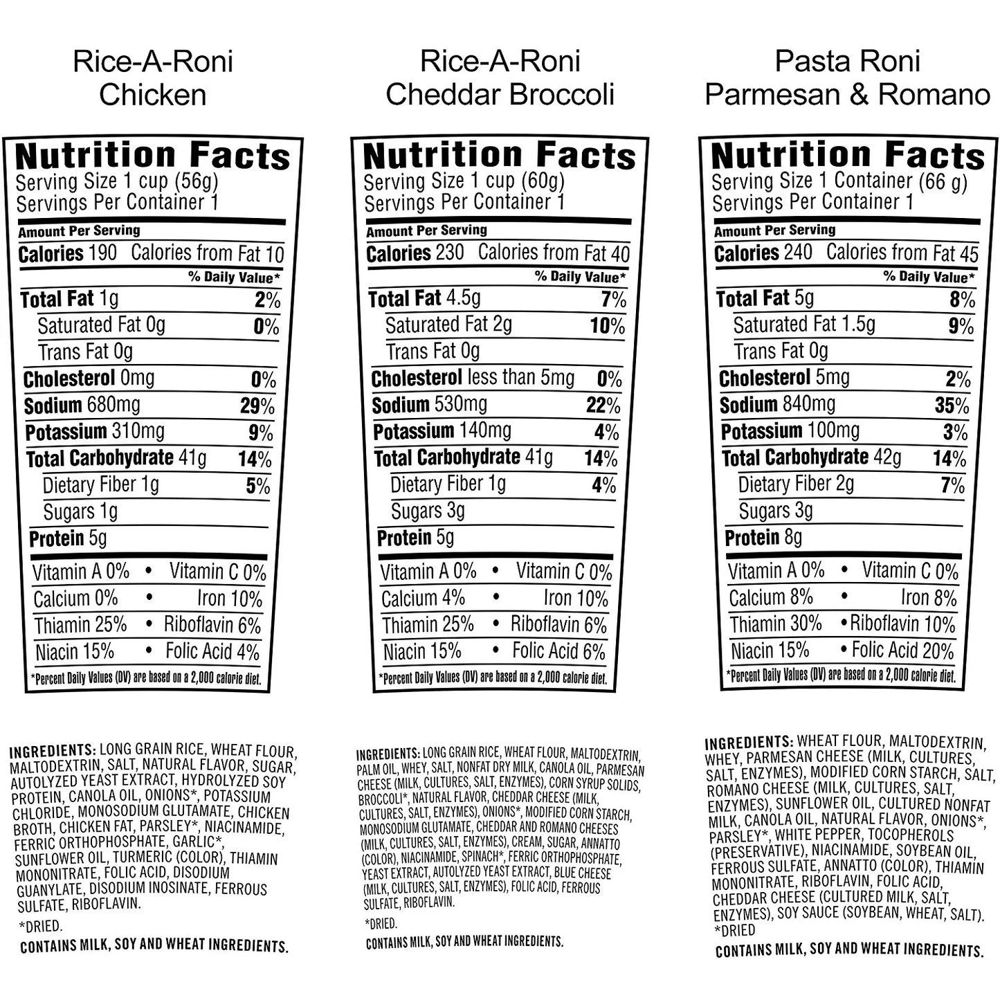 & Pasta Roni Variety Pack Box, 12 Cups
