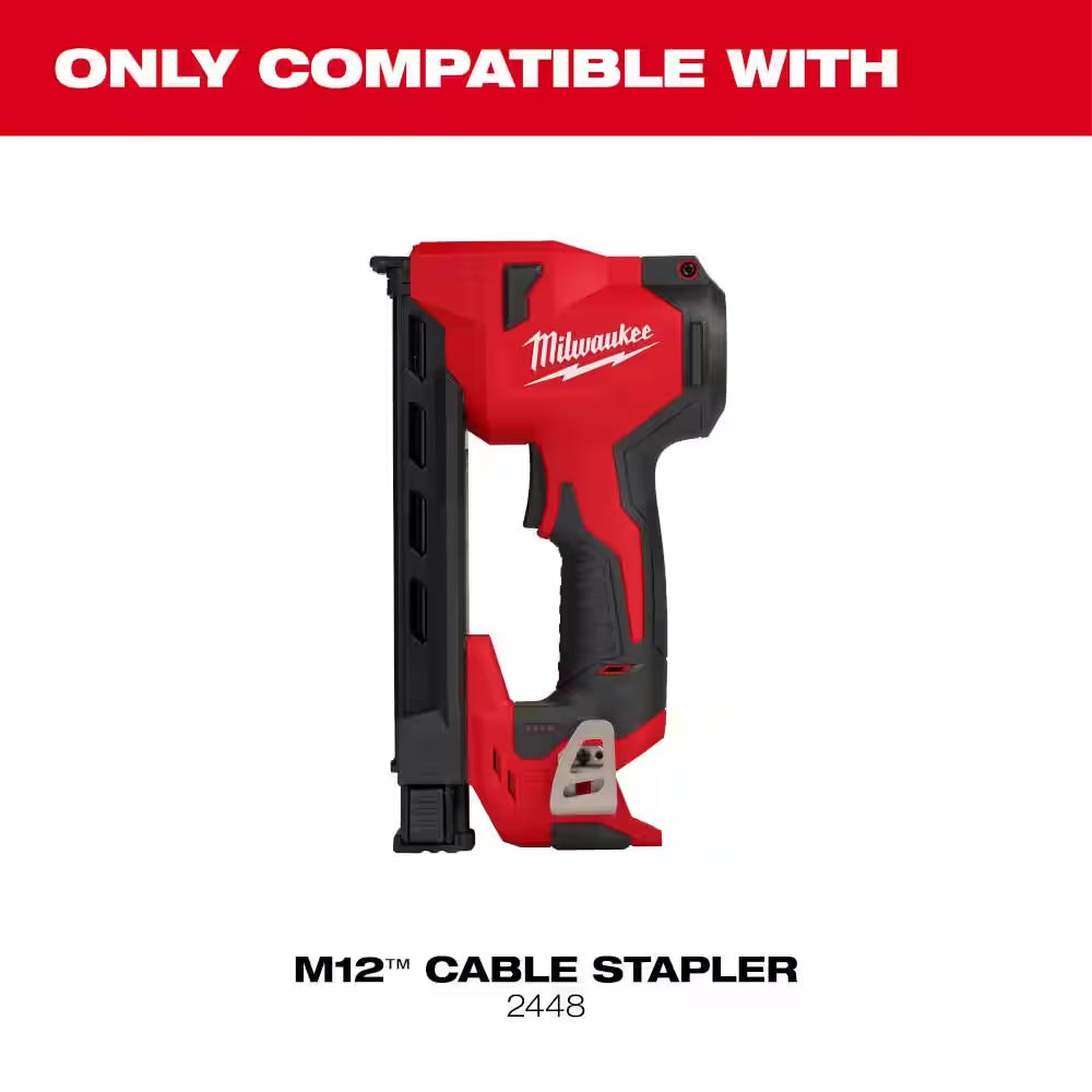 1 In. Insulated Cable Staples for M12 Cable Stapler 600 per Box (3-Pack)