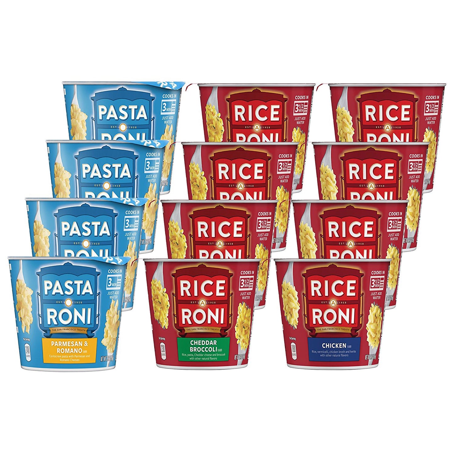& Pasta Roni Variety Pack Box, 12 Cups