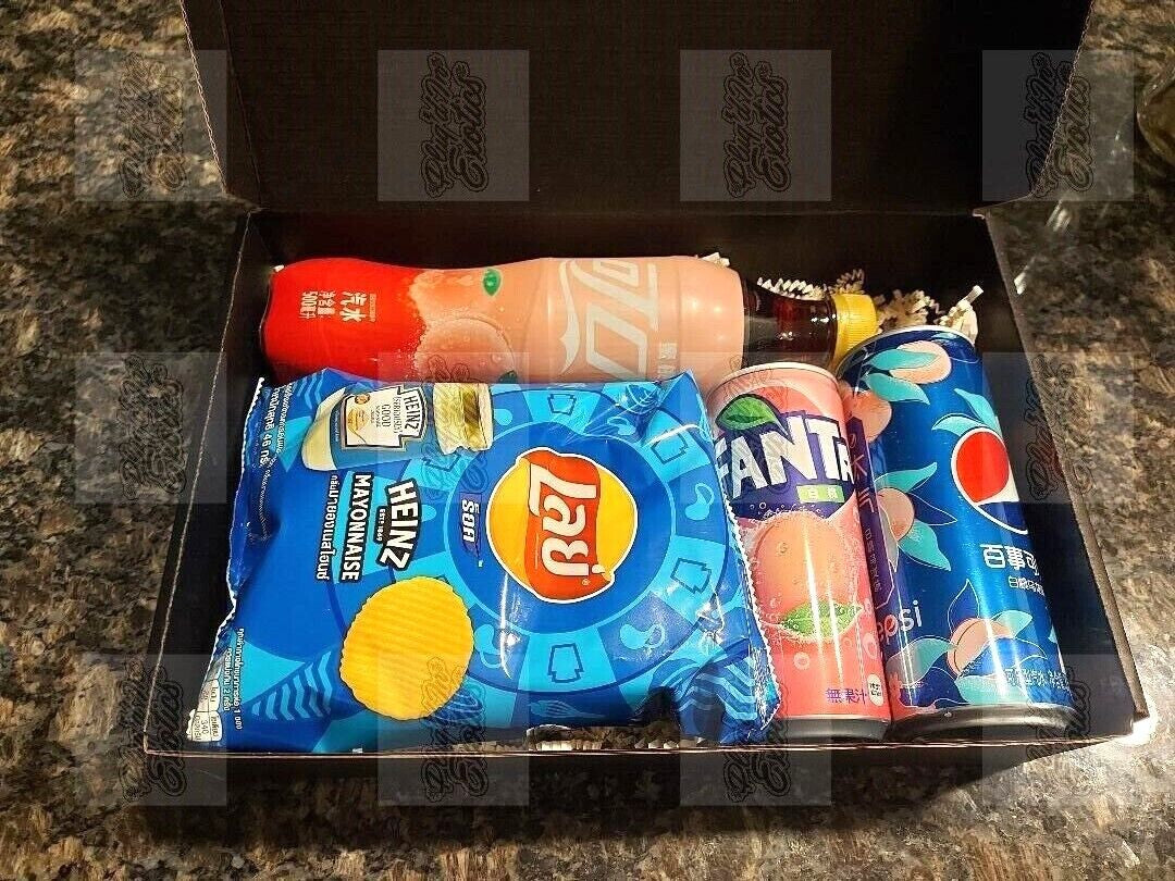 Exotic Snack Holiday Gift Box Exotic Chips Soda Lays Pepsi Fanta Cola FREE SHIP