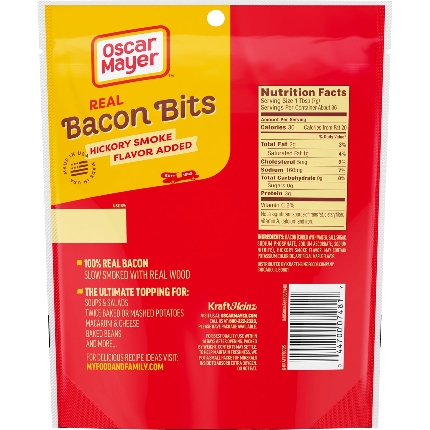 Real Bacon Bits Mega Pack, 9 Oz Bag, 2-2.5 Cups