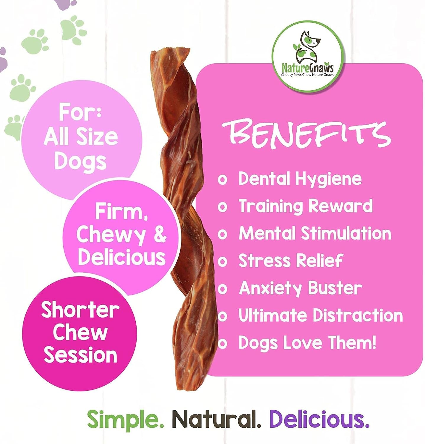 - Beef Jerky Springs for Dogs - Premium Natural Beef Gullet Sticks - Simple Single Ingredient Tasty Dog Chew Treats - Rawhide Free 7-8 Inch