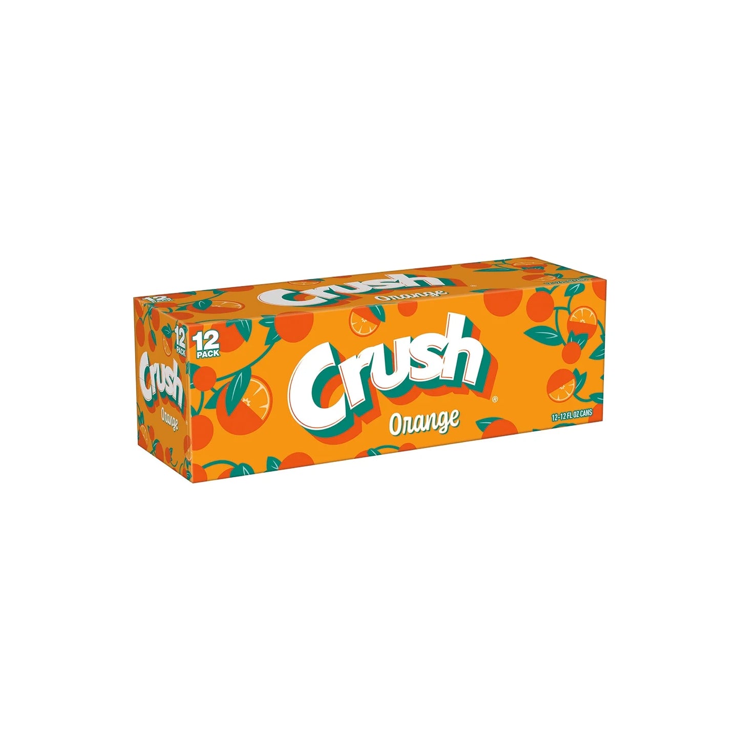 Crush Caffeine Free Orange Soda Pop, 12 Fl Oz, 12 Pack Cans