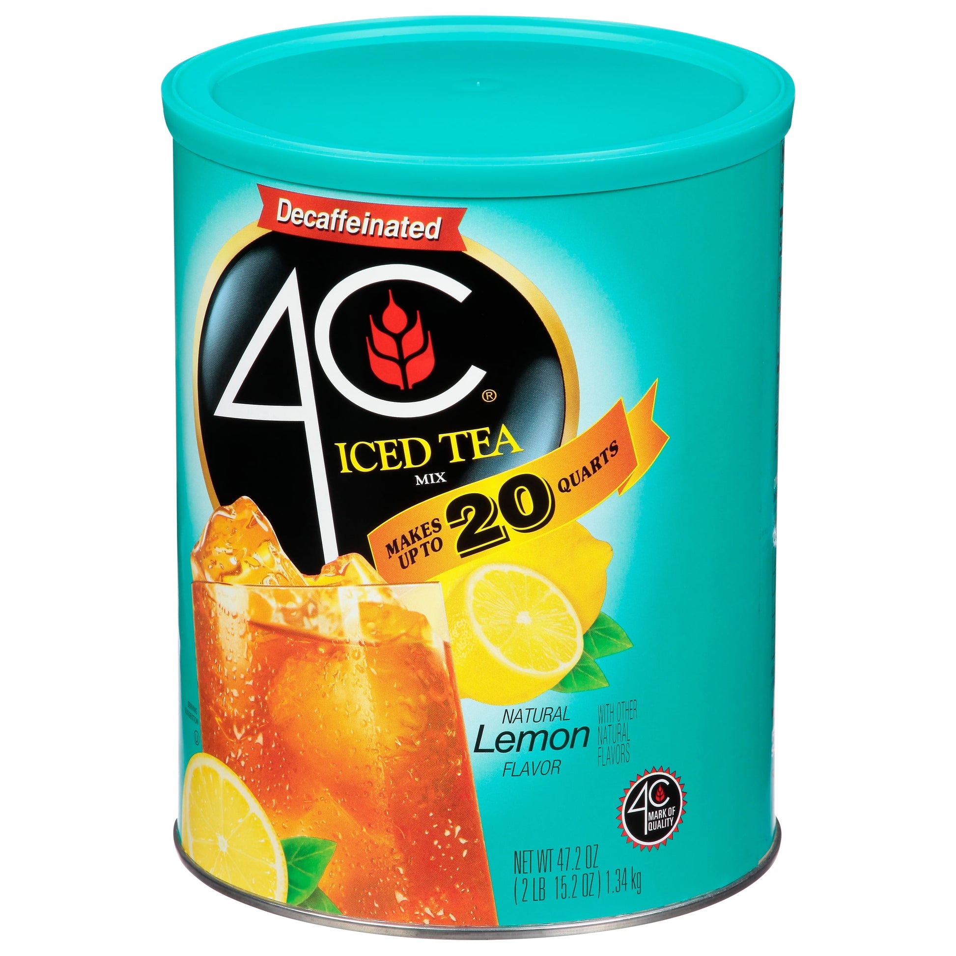 Decaf Iced Tea Mix, Lemon, 47.2 Oz, 1 Ct