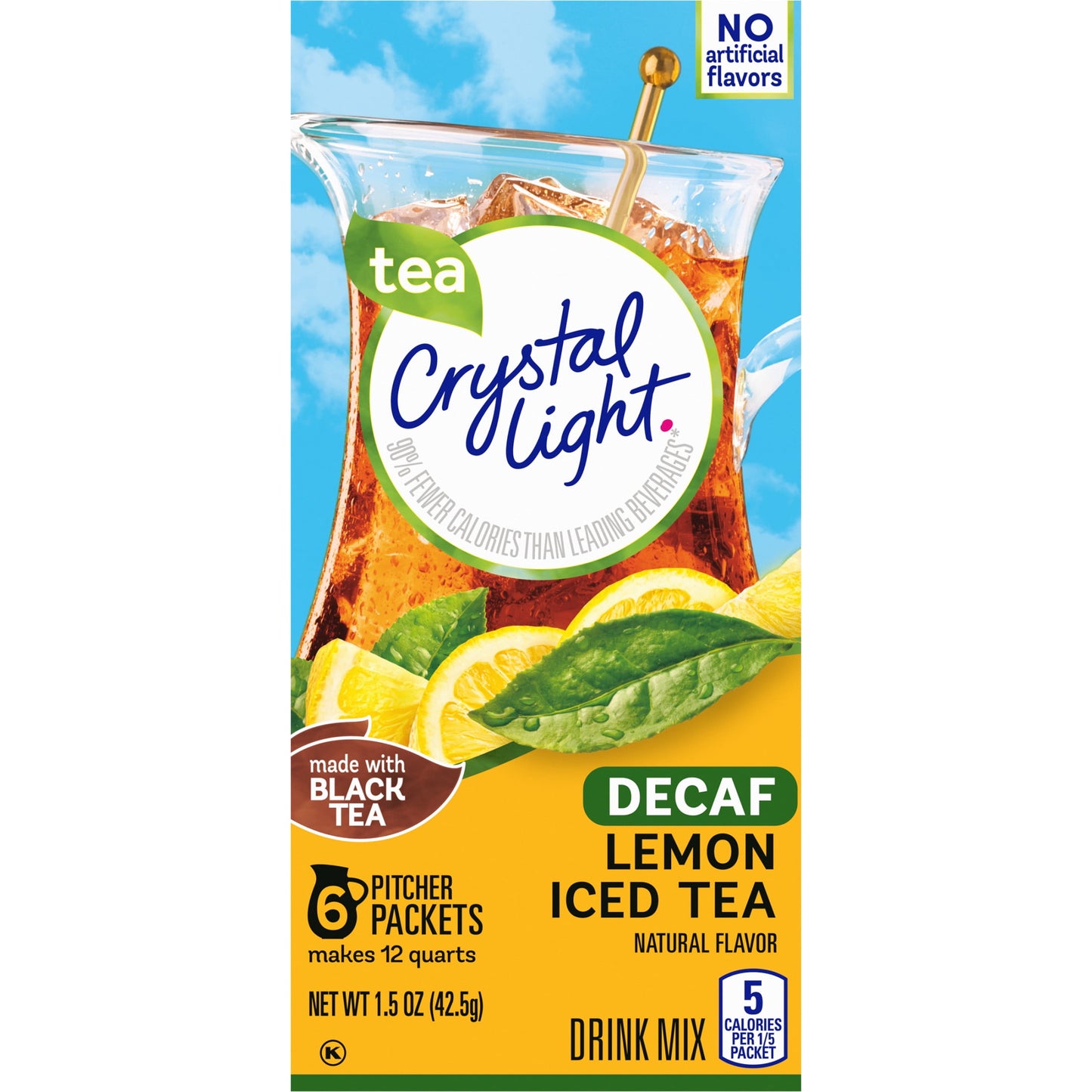 Decaf Lemon Iced Tea Sugar Free Drink Mix, 6 Ct Pitcher Packets