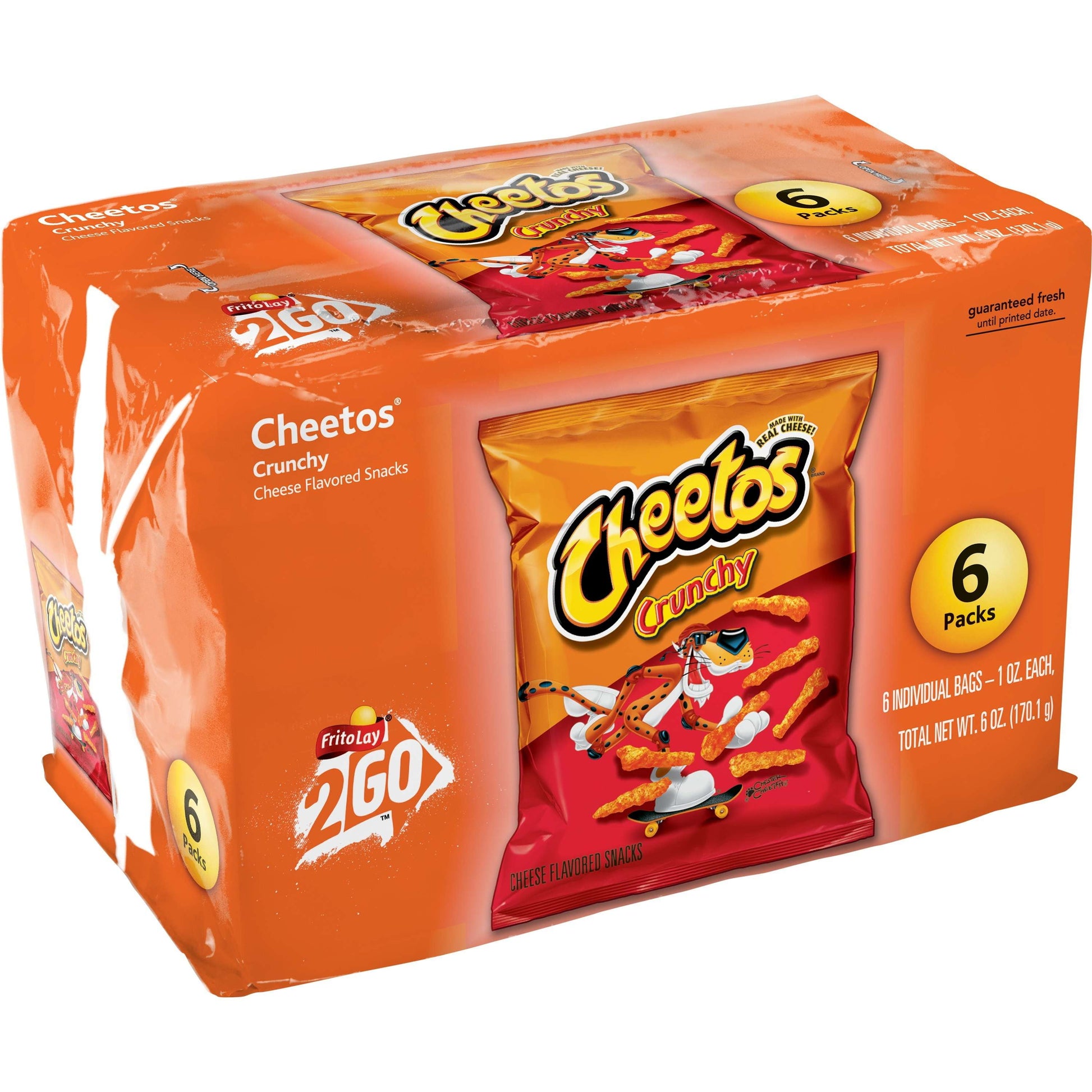 Crunchy Cheese Flavored Snacks, 1 Oz Bags, 6 Count
