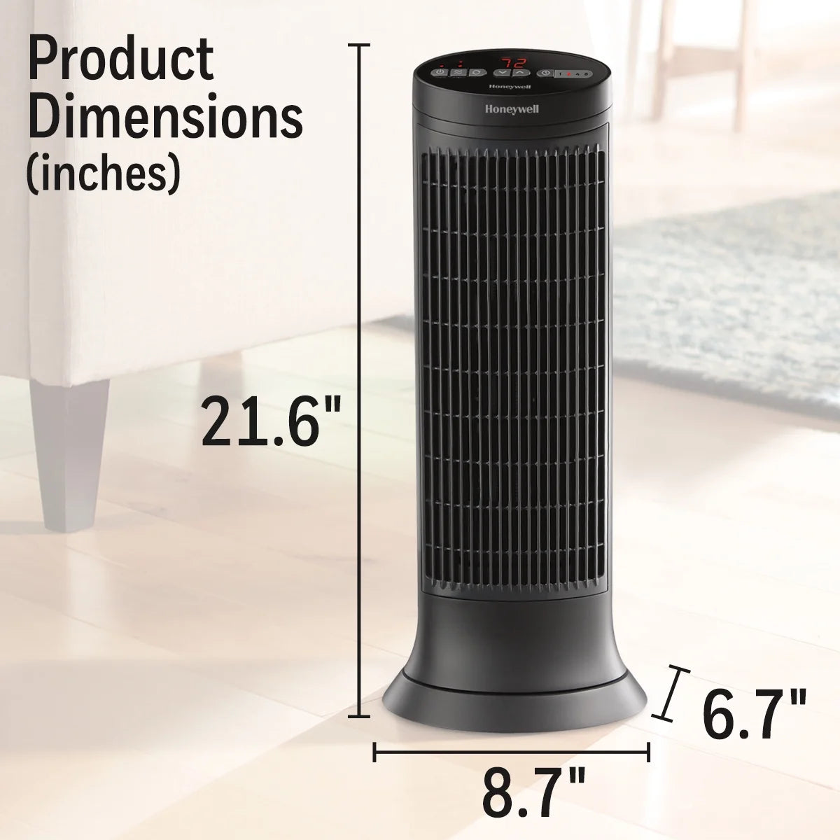 Digital Ceramic Tower Portable Heater, New, Grey, HCE322V