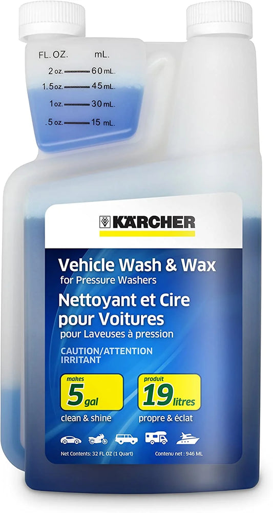 1 Quart Vehicle Wash & Wax Detergent for Pressure Washers