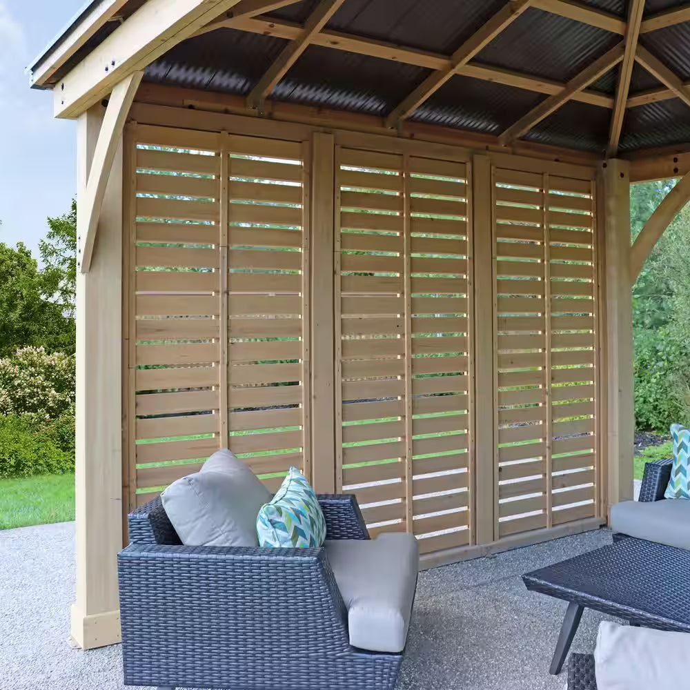 10 Ft. Meridian Wood Privacy Wall