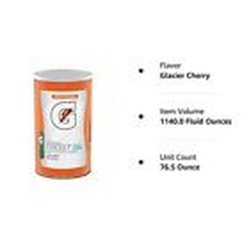 Gatorade Thirst Quencher Powder, Glacier Cherry, 76.5 Oz Canister Makes 9 Gallon