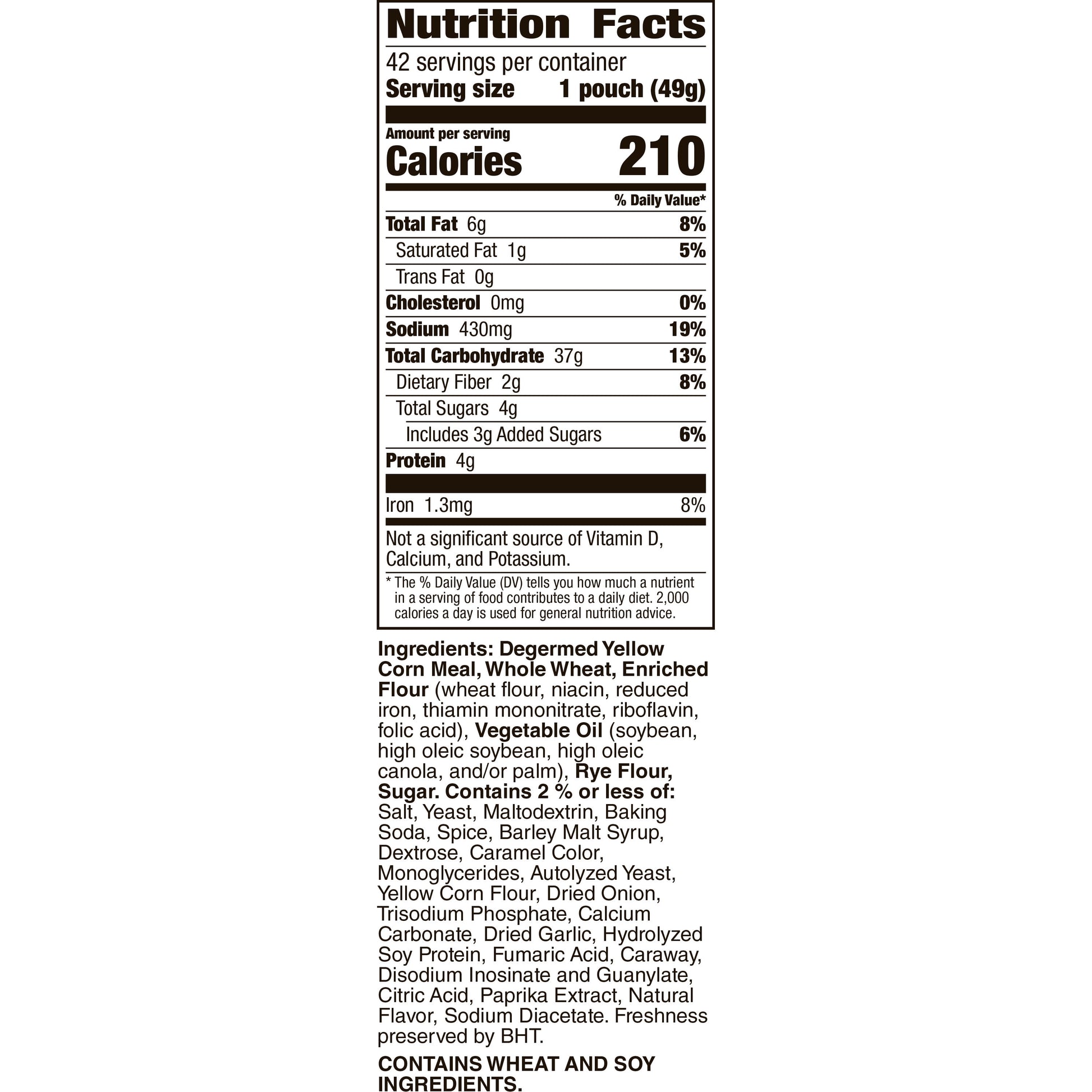 Snack Mix, Traditional, Savory Snack Bags, 1.75 Oz, 42 Ct