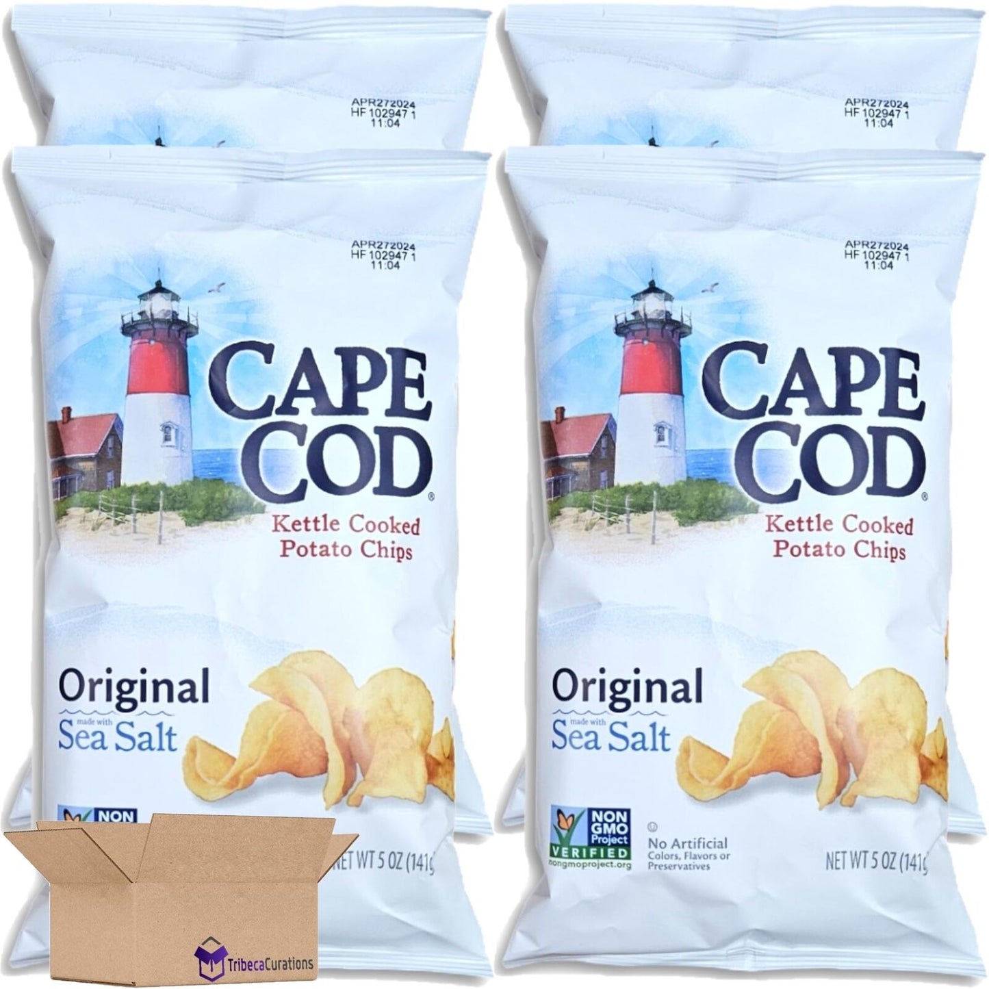 Cape Cod Kettle Cooked Potato Chips Value Pack | Bundled by Tribeca Curations,