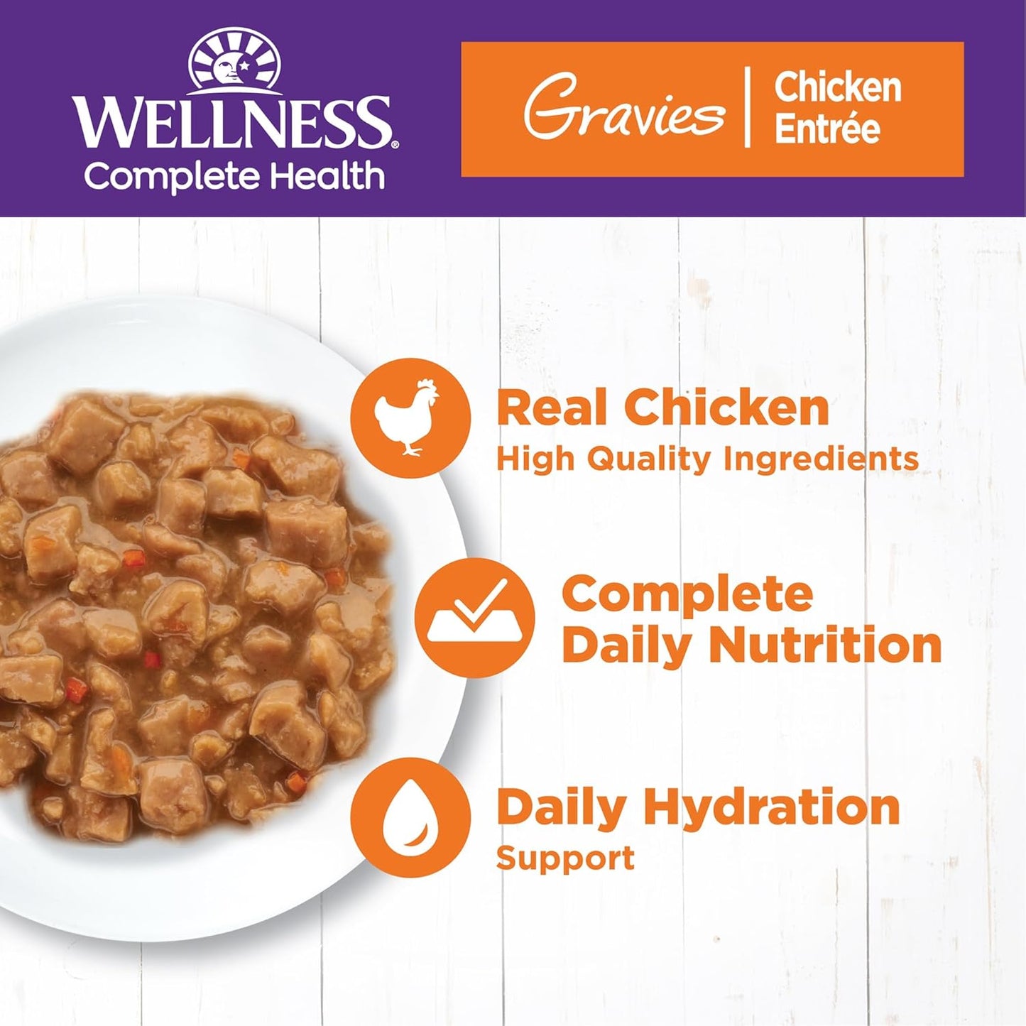 Complete Health Gravies Natural Grain Free Wet Canned Cat Food, Chicken Dinner in Ample Gravy, 3 Ounces (Pack of 12)