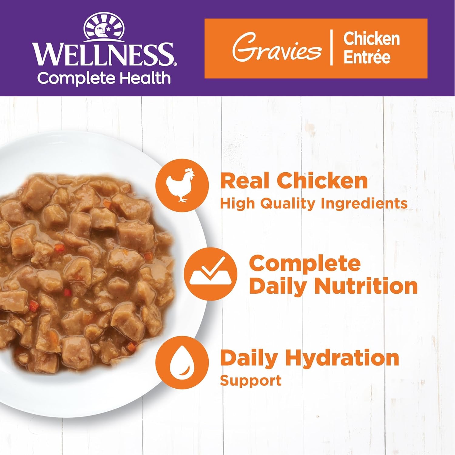 Complete Health Gravies Natural Grain Free Wet Canned Cat Food, Chicken Dinner in Ample Gravy, 3 Ounces (Pack of 12)