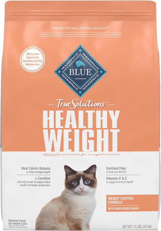 True Solutions Healthy Weight Natural Weight Control Adult Dry Cat Food, Chicken 11-Lb