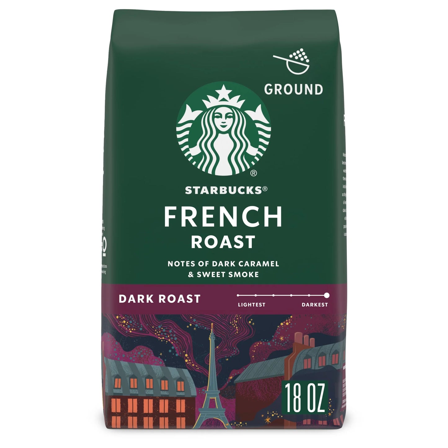 Arabica Beans French Roast, Dark Roast, Ground Coffee, 18 Oz