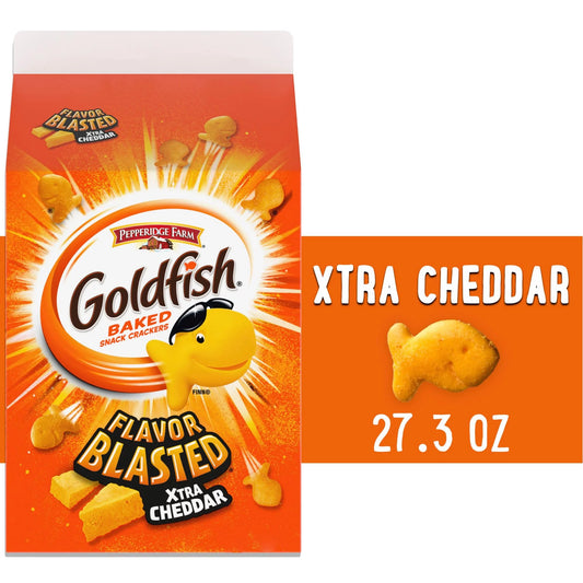 Flavor Blasted Xtra Cheddar Cheese Crackers, 27.3 Oz Carton