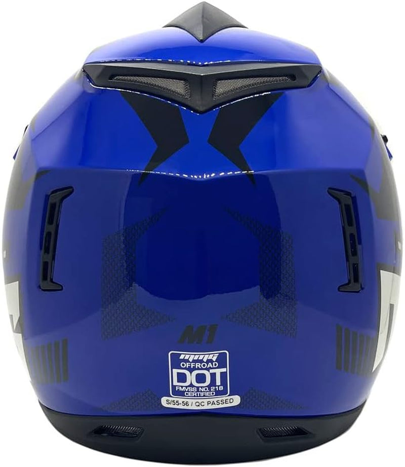 Adult Motorcycle off Road Helmet DOT - MX ATV Dirt Bike Motocross UTV - with Goggles