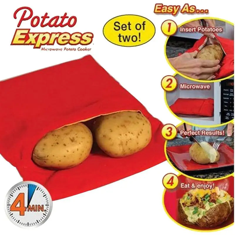 Time-Saving Roasted Potato Cooke Cooker Bag Microwave Baked Microwave Cooking Potato Reusable Baked Potato Microwave Baking Bag