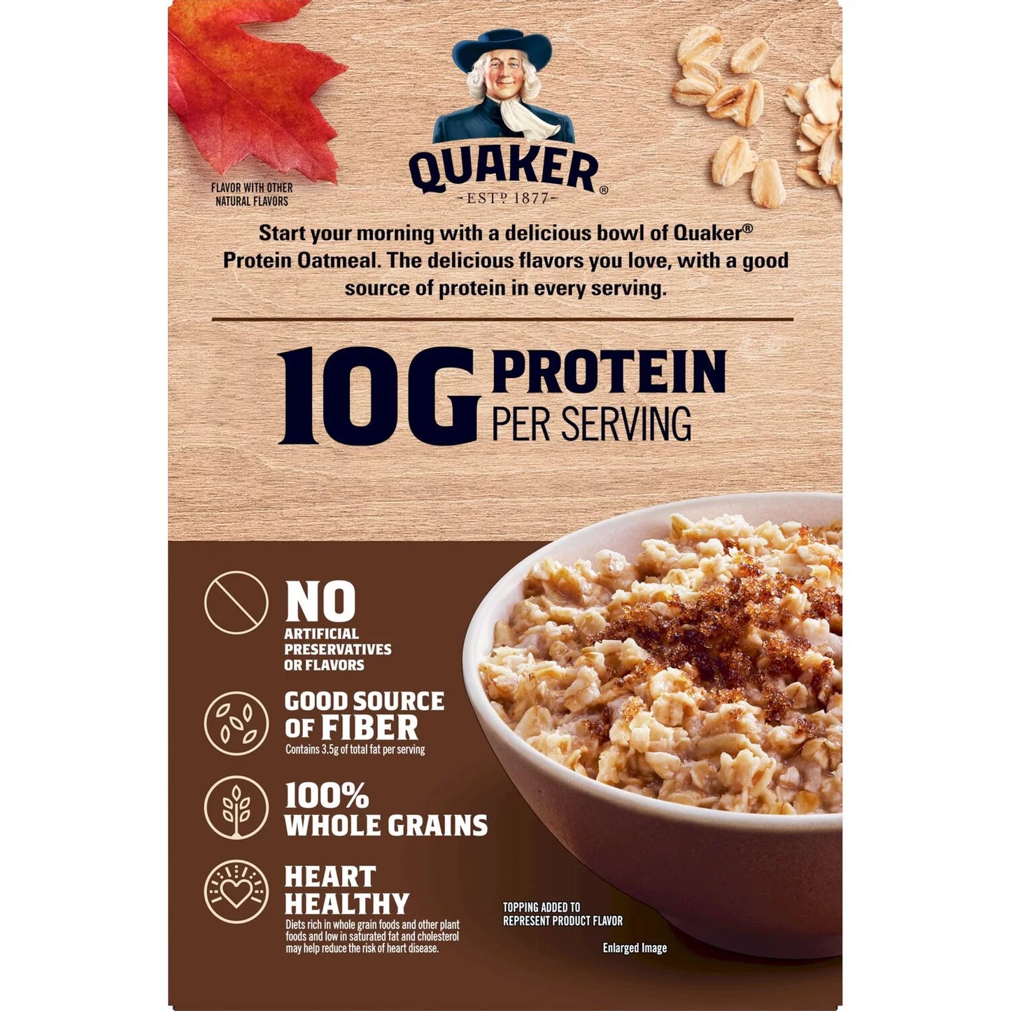 , Protein Instant Oatmeal, Maple & Brown Sugar, 2.11 Oz, 6 Packets