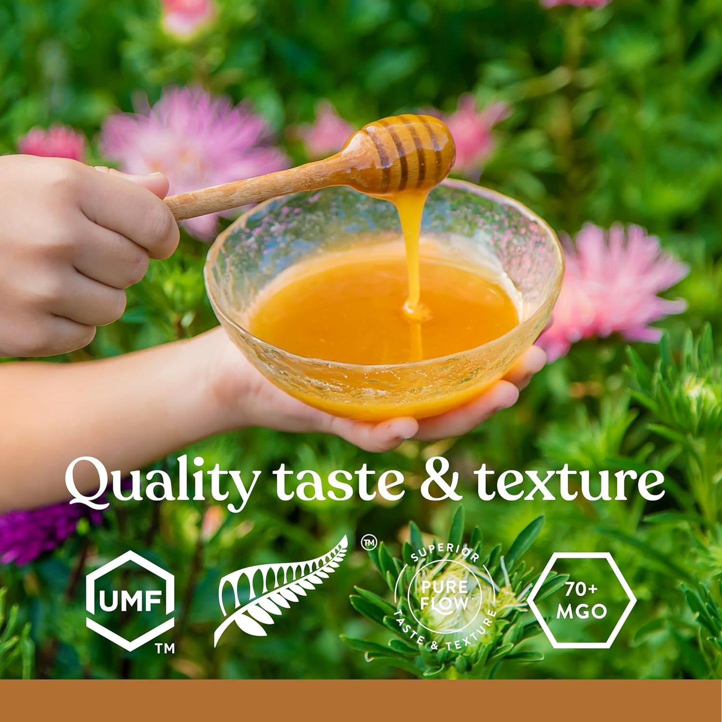 Manuka Honey New Zealand - MGO 70+ Monofloral Mānuka Honey, 100% Pure New Zealand Raw Mānuka Honey, 17.6 Ounce (500G) (Pack of 1)