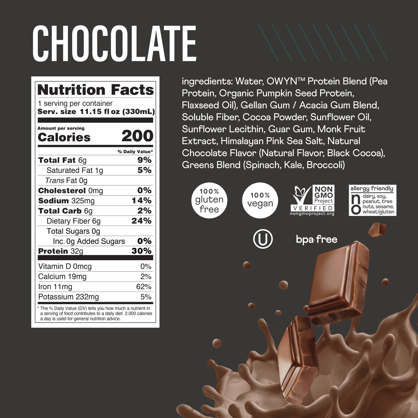 Elite Protein Shake, Chocolate, 4 Ct, 32G