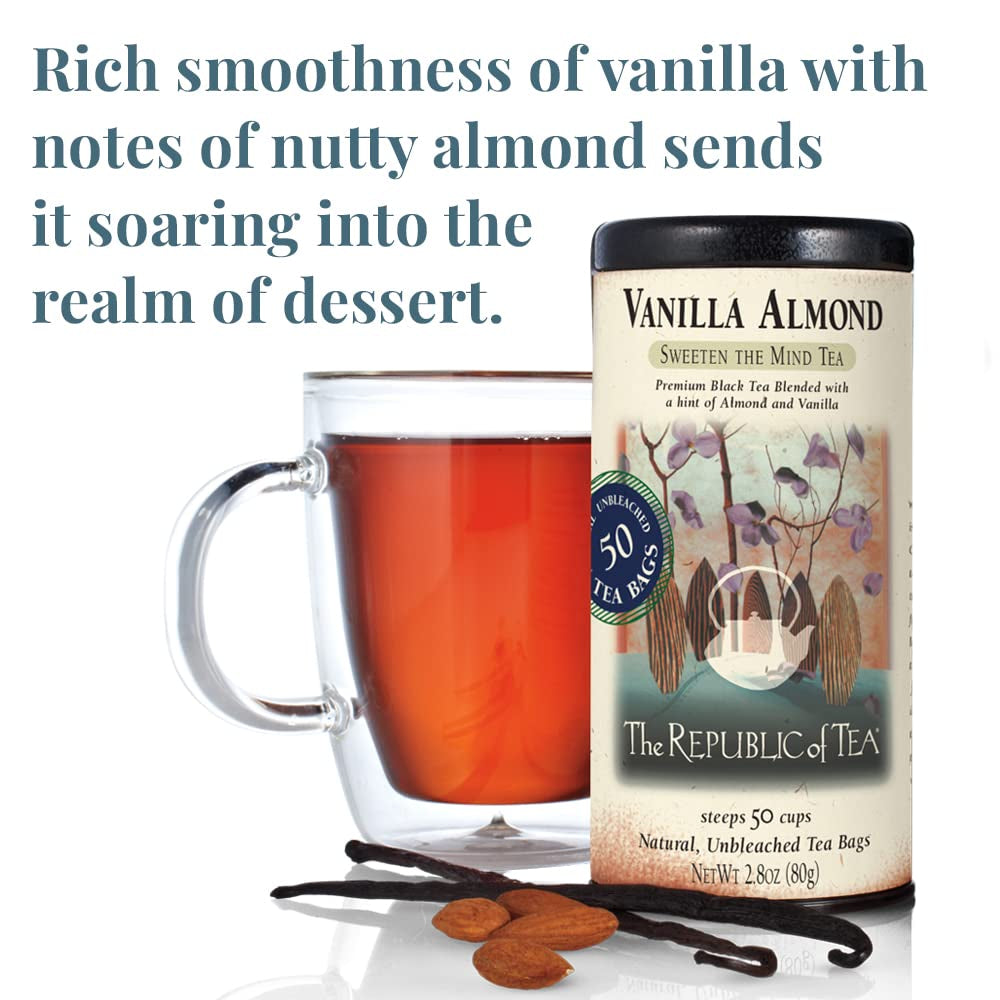 — Vanilla Almond Black Tea Bulk, 250 Bulk Tea Bags, Naturally Caffeinated