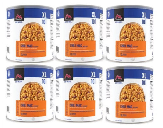 (6 Cans Pack)  Chili Mac with Beef #10 Can Freeze Dried Camping Food for Emergency