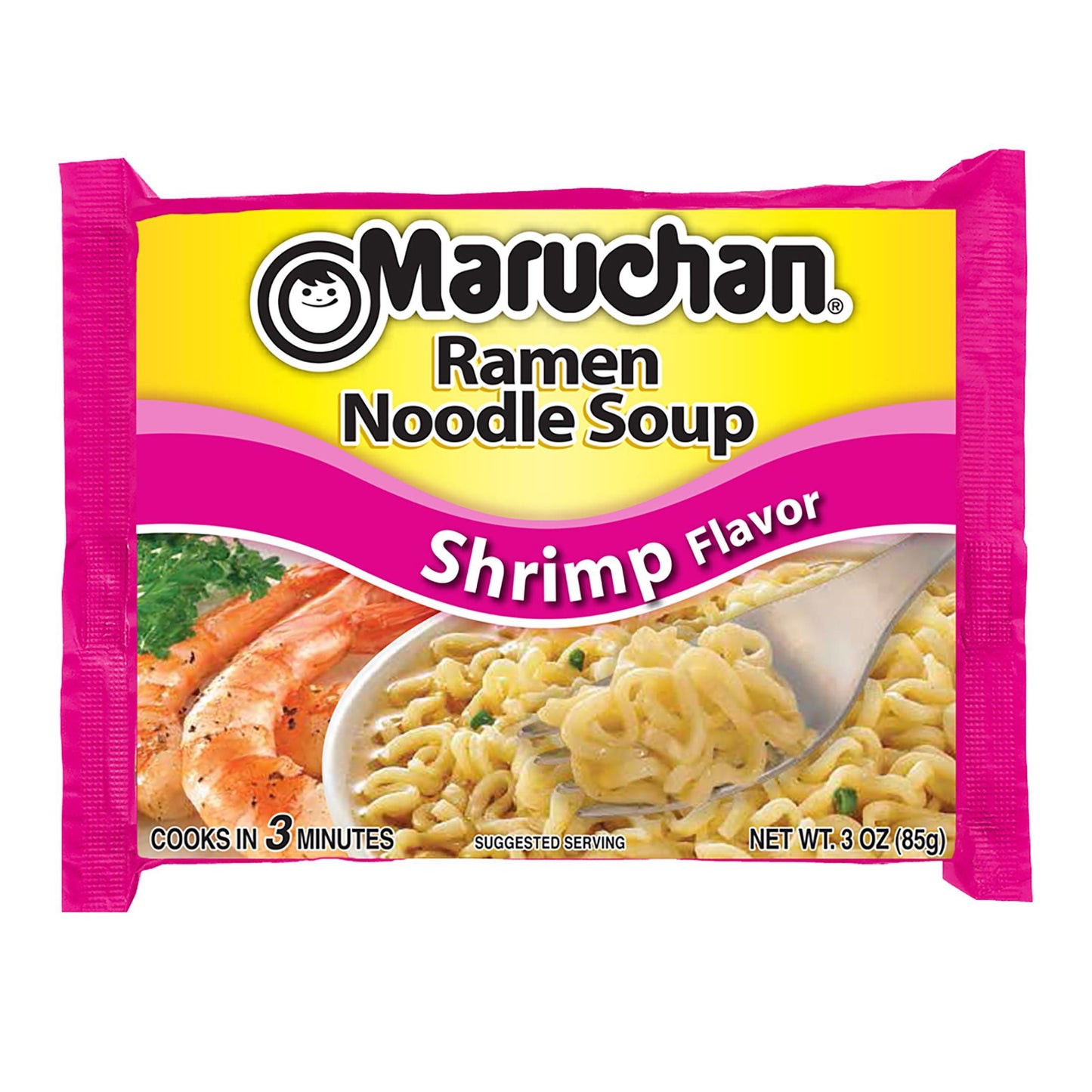 (48 Pack)  Shrimp Flavor Ramen Noodle Soup, 3 Oz, 12 Count Shelf Stable Packages