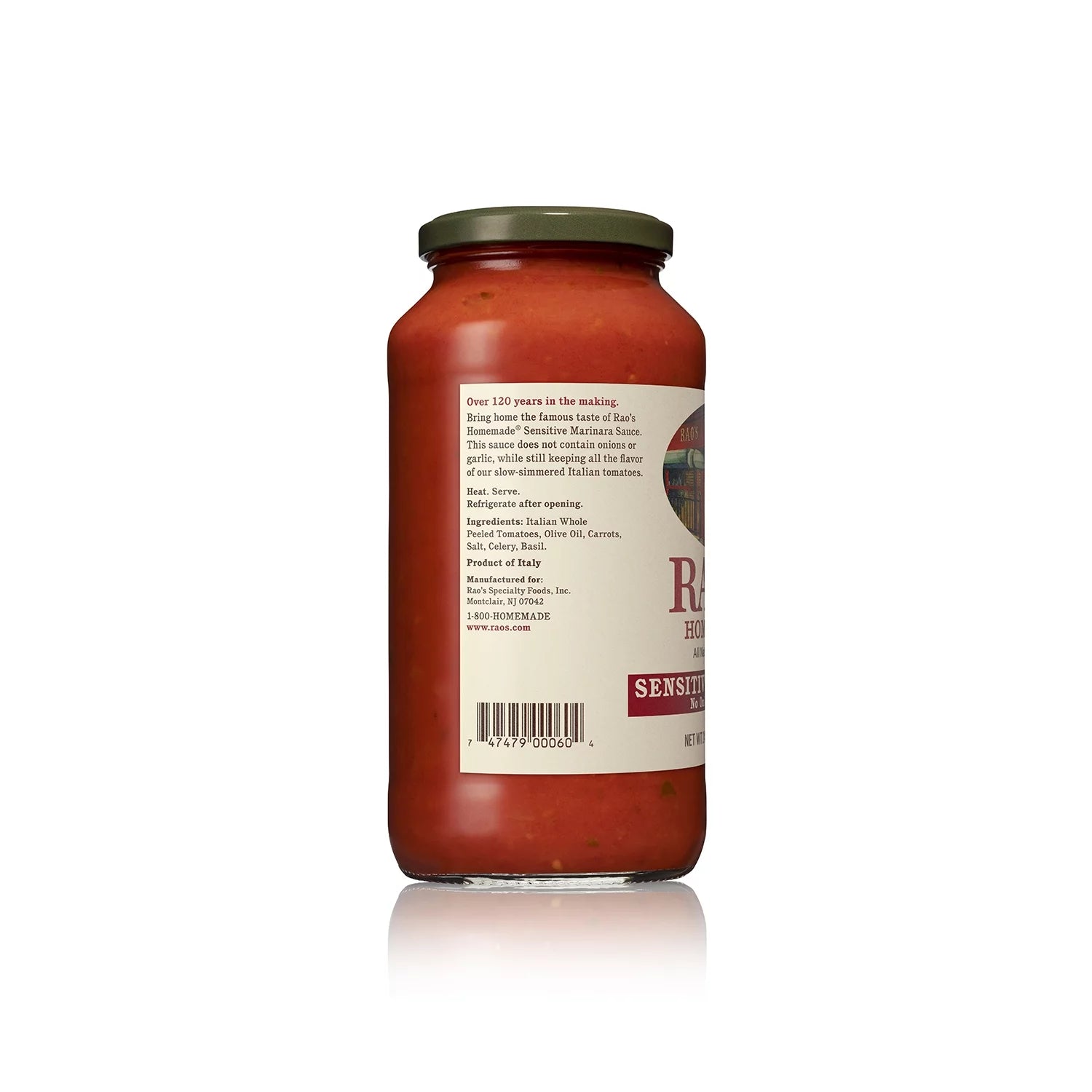 Sensitive Marinara Pasta Sauce, Keto Friendly, Low Carb 24 Oz