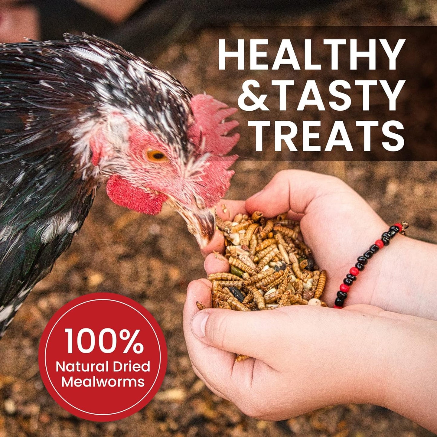 Premium Non-Gmo Dried Mealworms 10 Lbs Bulk - Perfect Feed for Chickens, Reptiles, Tortoises, Lizards, Wild Birds, Ducks, Poultry and More! High Protein Treat for Happy and Healthy Pets and Livestock