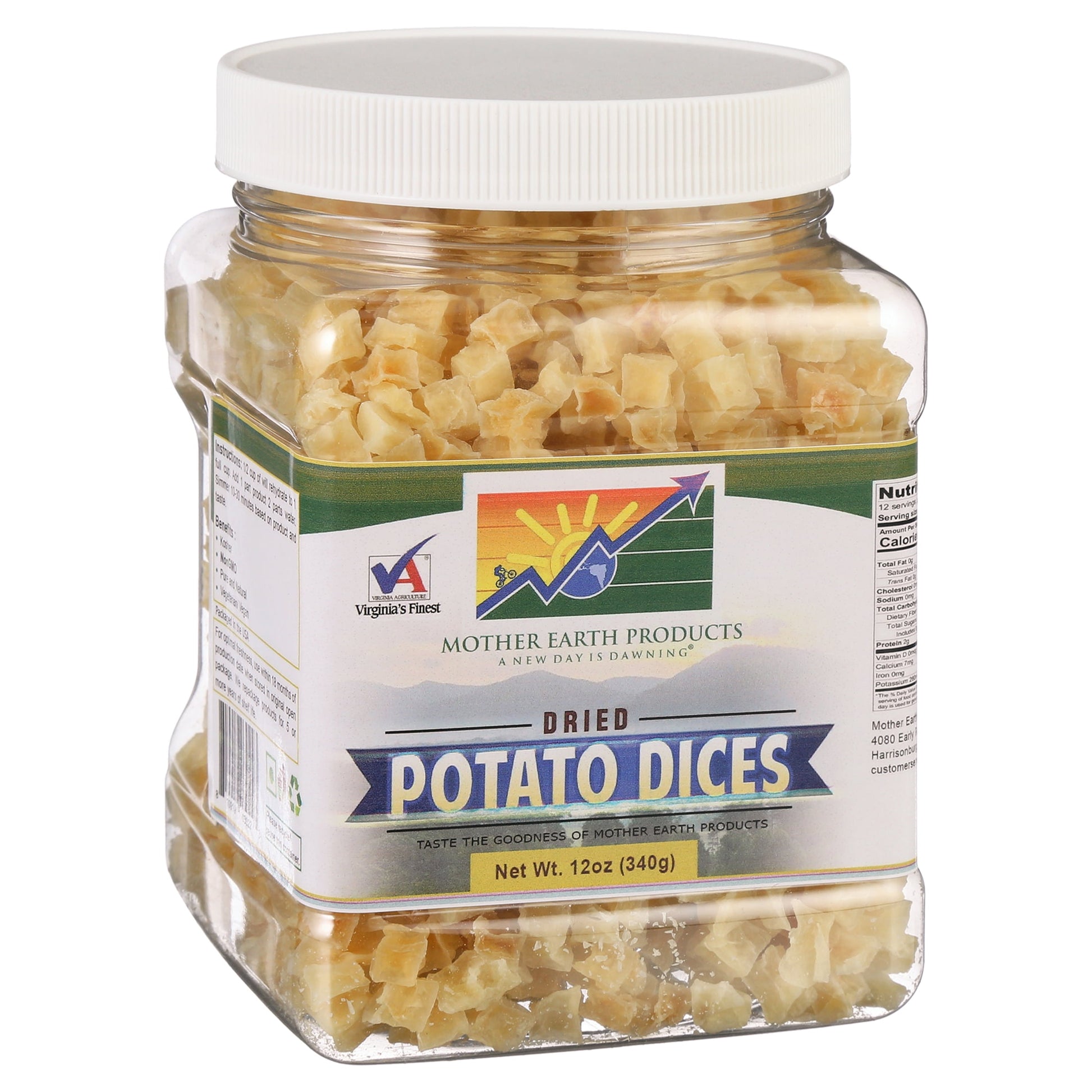 Dehydrated Potato Dices, Quart Jar