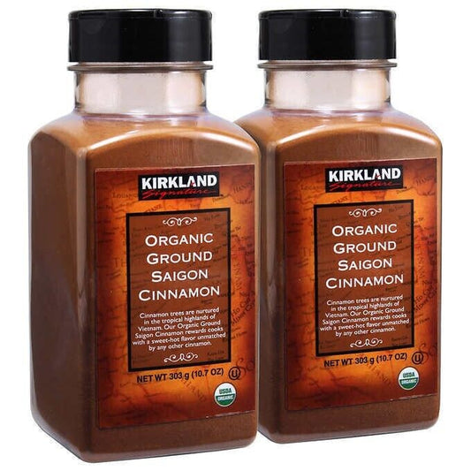 Kirkland Signature Organic Ground Saigon Cinnamon, 10.7 Oz., 2-CT FREE SHIP USA