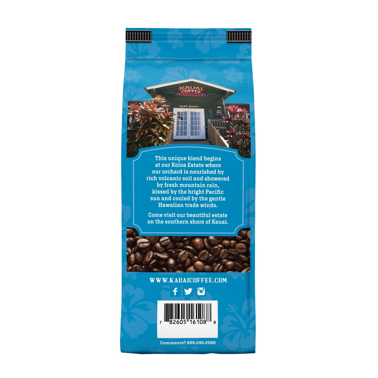 Kauai Ground Coffee, Coconut Caramel Crunch, Medium Roast, 10 Oz Package