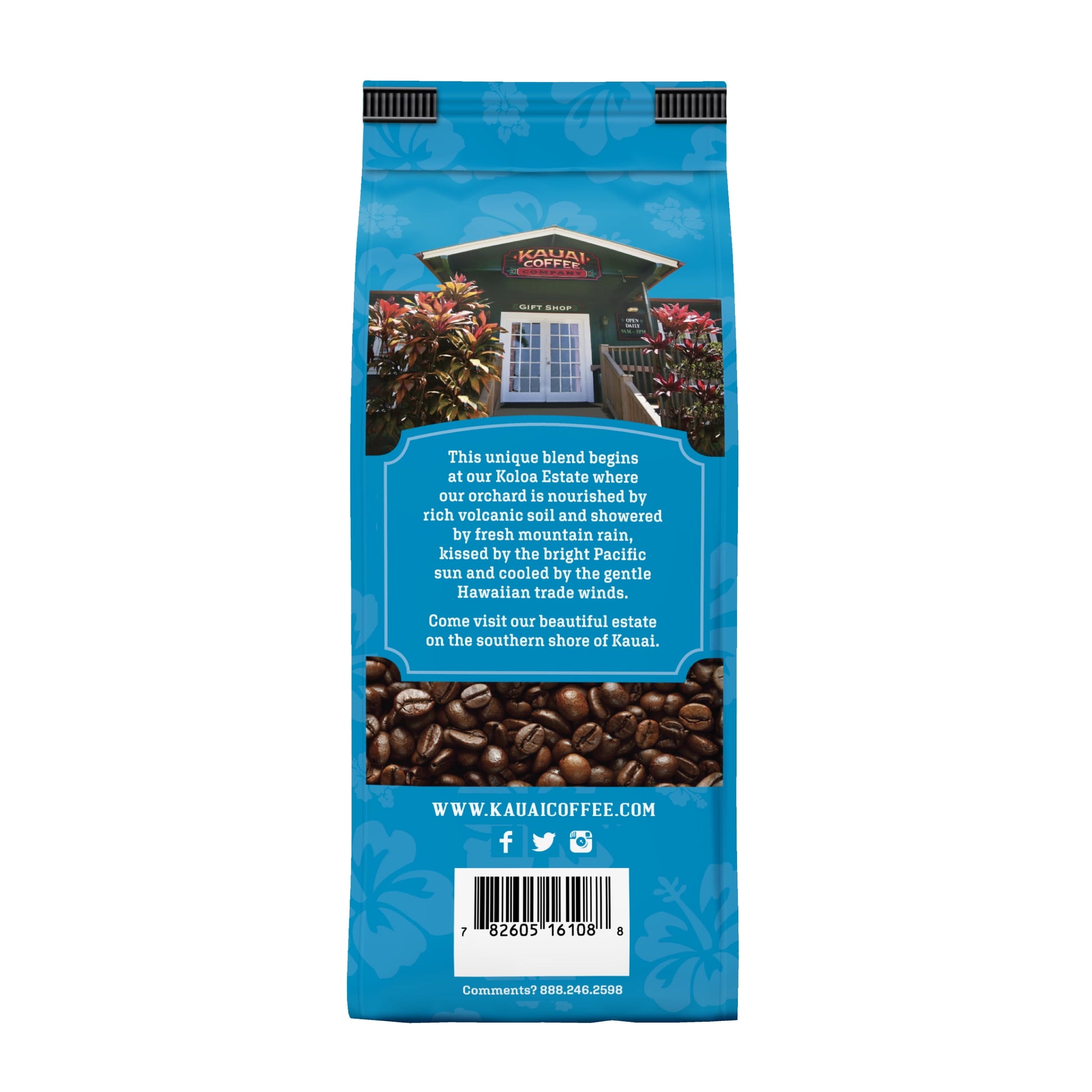 Kauai Ground Coffee, Coconut Caramel Crunch, Medium Roast, 10 Oz Package