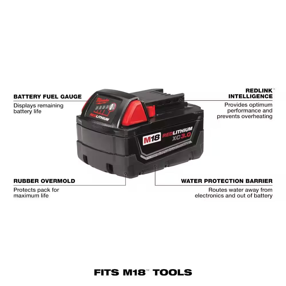 M18 18-Volt Lithium-Ion XC Extended Capacity Battery Pack 3.0Ah