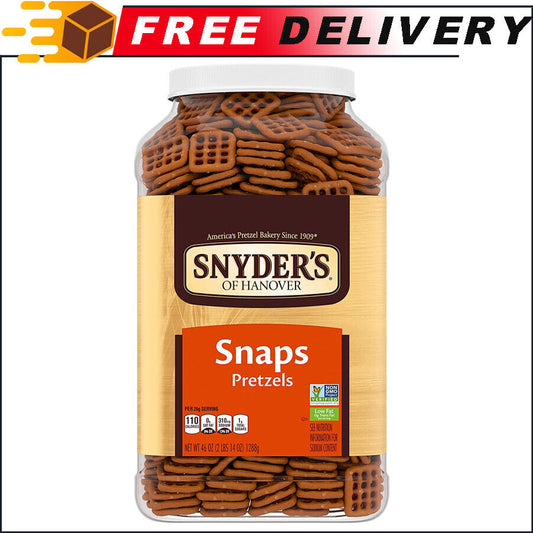 Snyder'S of Hanover Pretzel Snaps, Non-Gmo & Low Fat, 46 Oz Canister