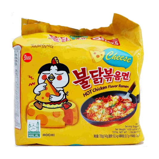 (5 Pack) Cheese Spicy Hot Chicken Flavored Ramen Noodles