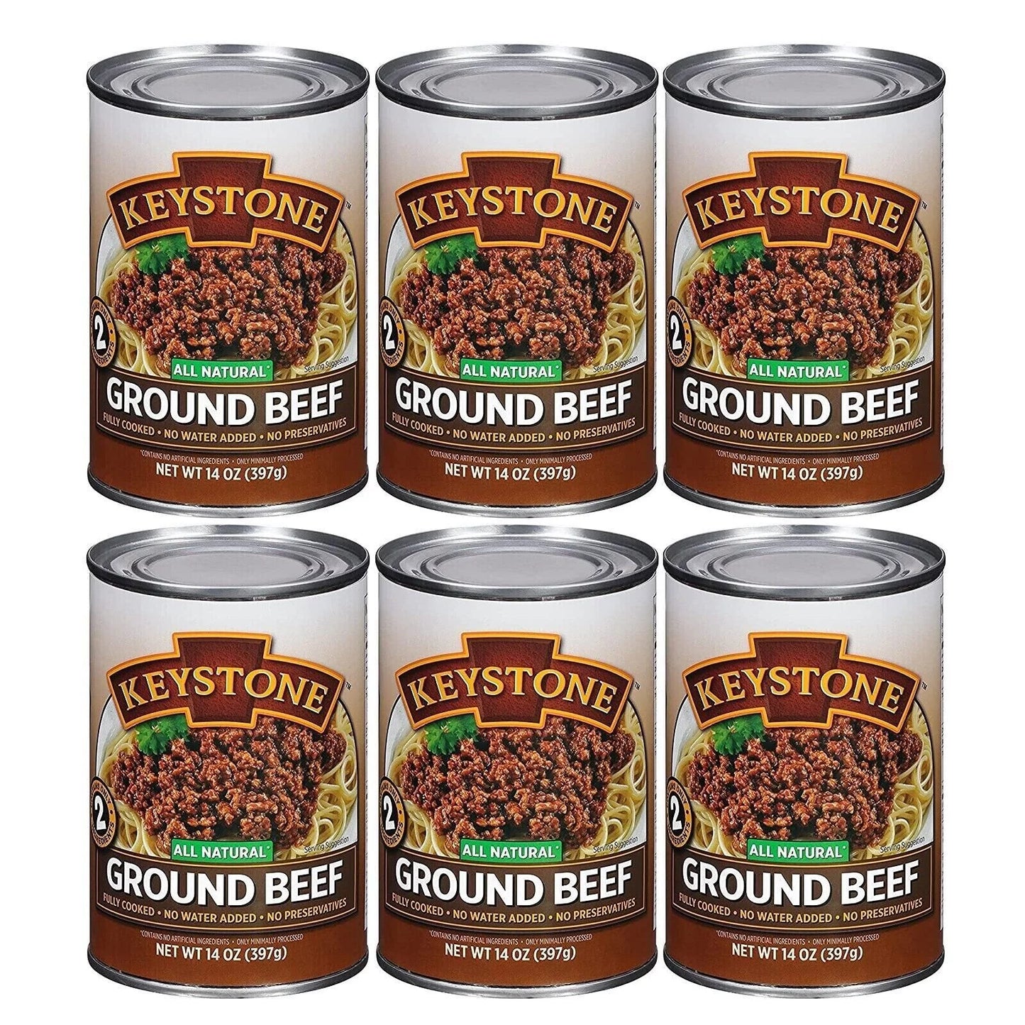 (12 Pack)  Ground Beef 14 Oz Can Fully Cooked, Emergency Food for Camping Hiking and Backpacking (12 Cans)