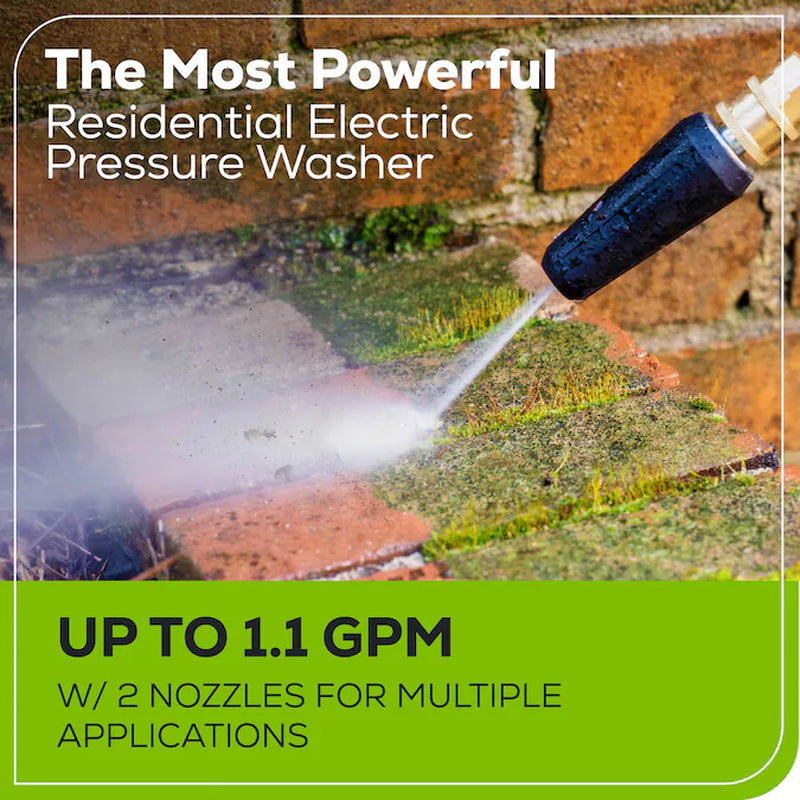 1800 PSI 2-GPM Cold Water Battery Pressure Washer with 2 Spray Tips