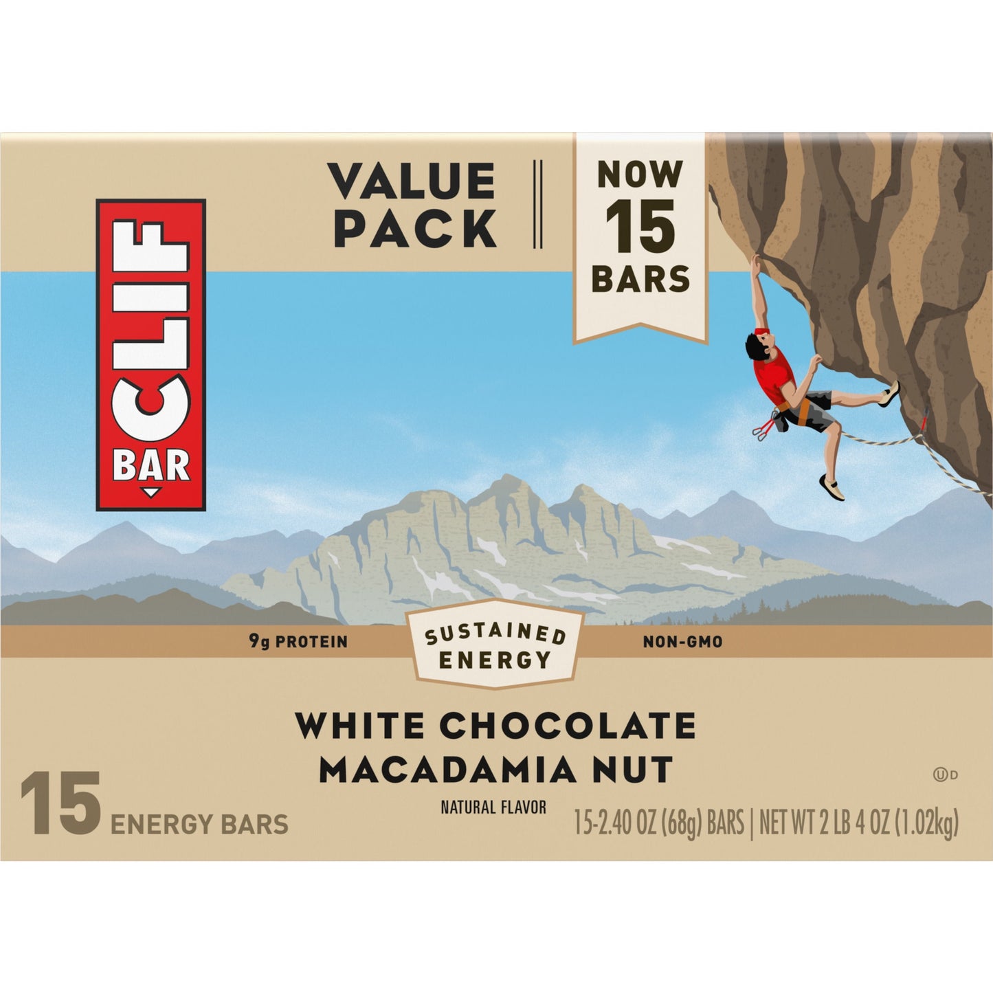 - White Chocolate Macadamia Nut Flavor - Made with Organic Oats - 9G Protein - Non-Gmo - Plant Based - Energy Bars - 2.4 Oz. (15 Pack)