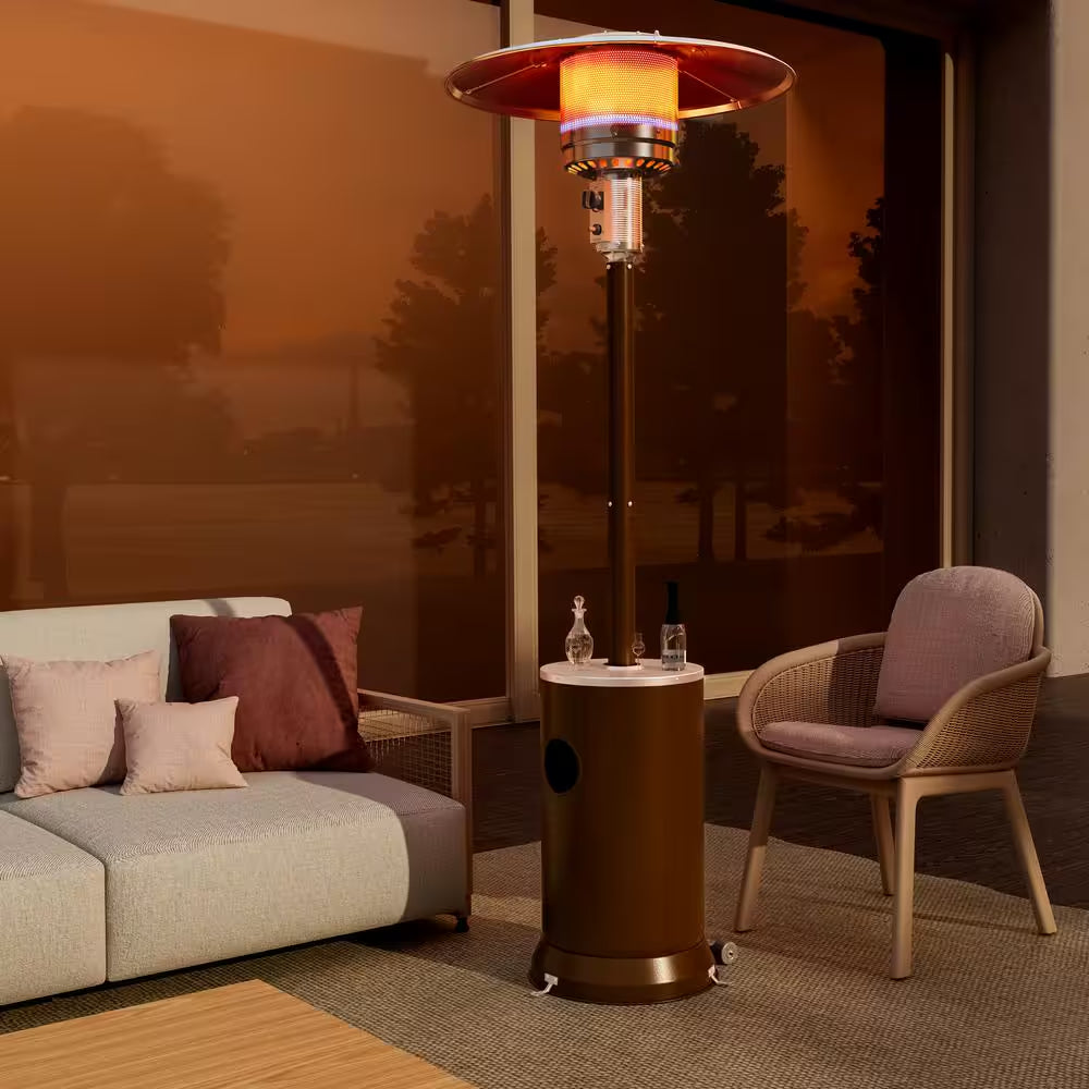 48000 BTU Bronze Propane Patio Heater with Cover