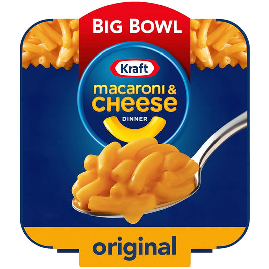 Original Macaroni and Cheese Easy Microwavable Big Bowl Dinner 3.5 Ounce(Pack of 6)