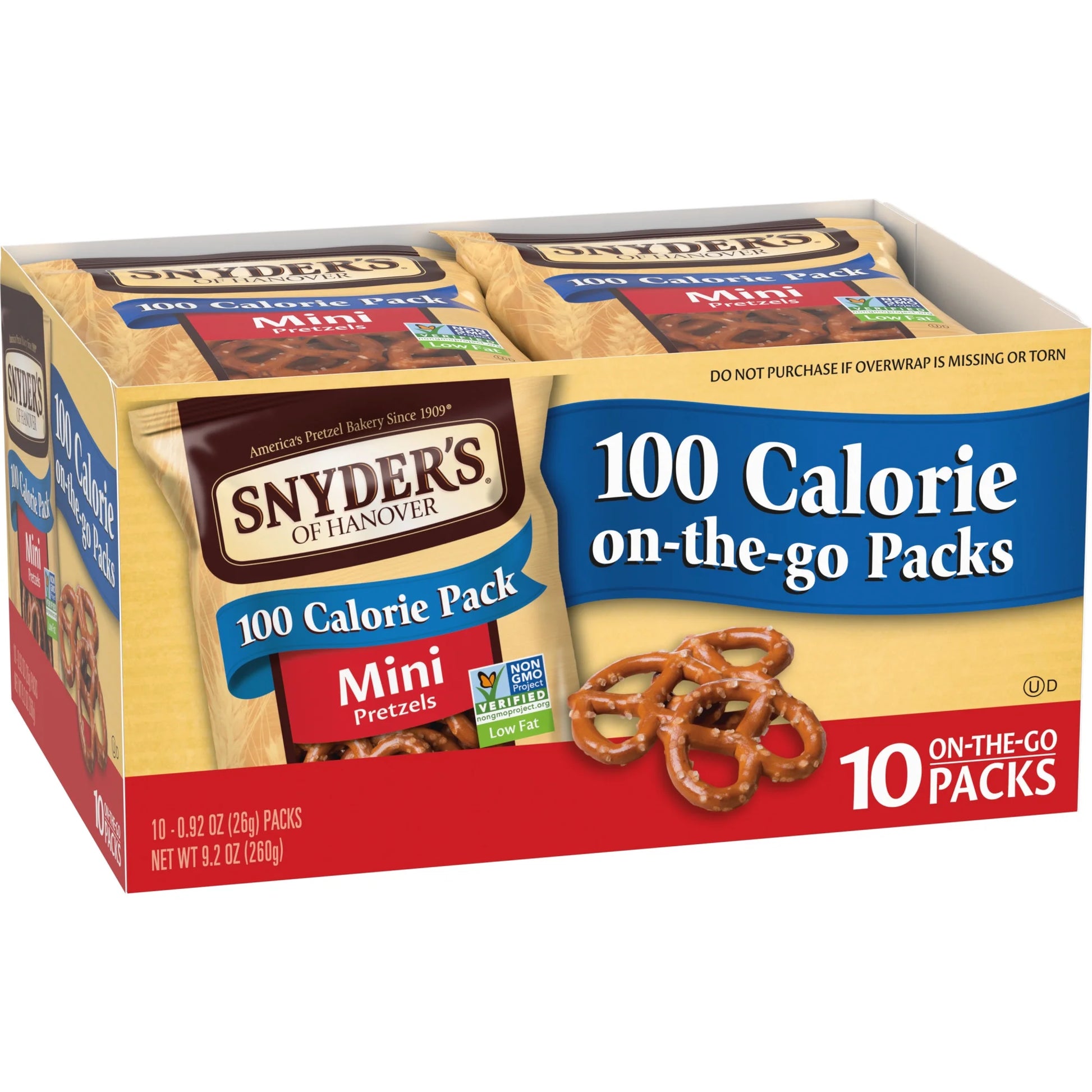 Mini Pretzels, 100 Calorie Individual Packs, Multipack 10 Ct