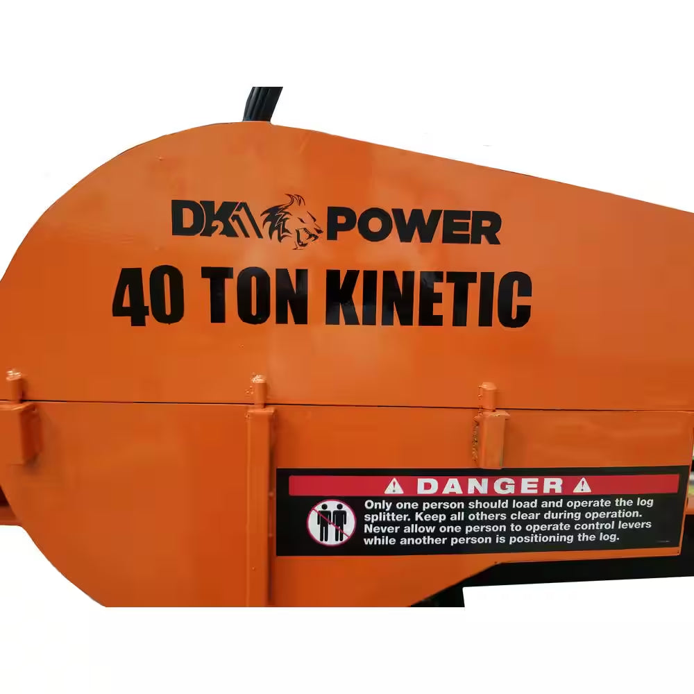 40-Ton 7 HP 208Cc Certified Commercial Horizontal Kinetic Log Splitter with Kohler Engine & 1-Sec Cycle Time