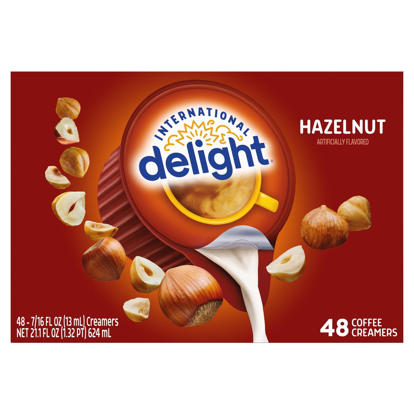 Hazelnut Coffee Creamer Singles, 48 Count