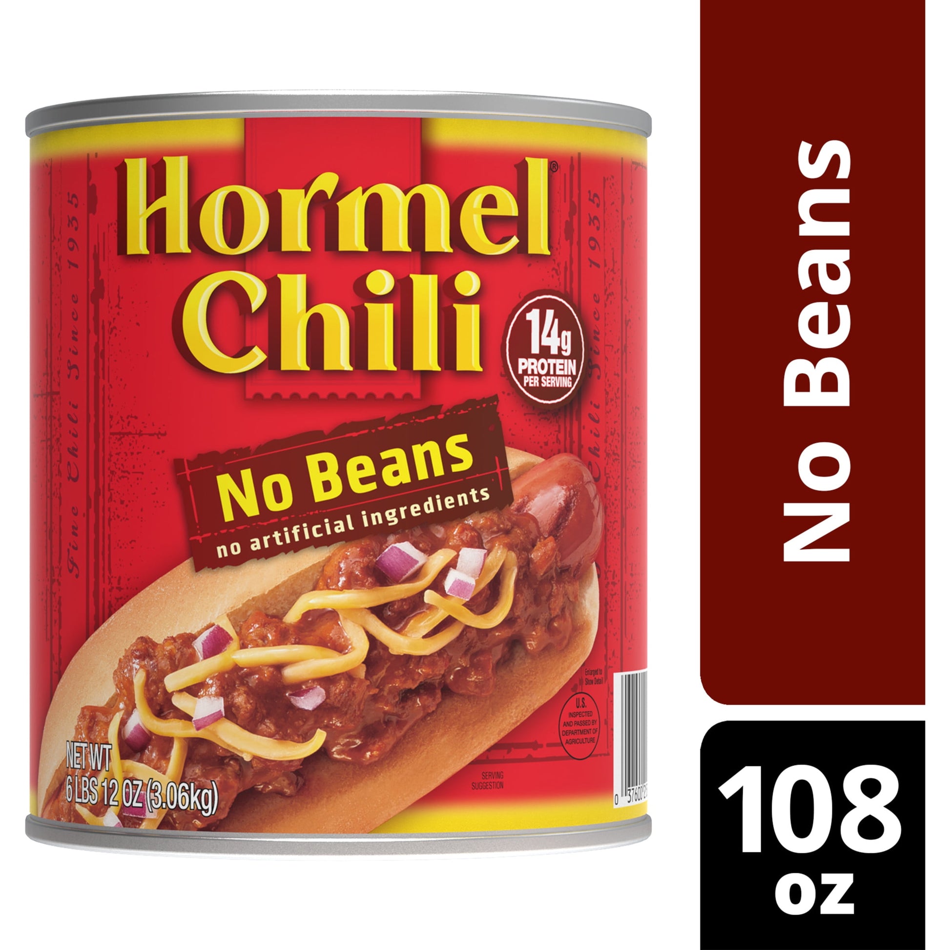 Chili, No Beans, No Artificial Ingredients, Steel Can 108 Oz