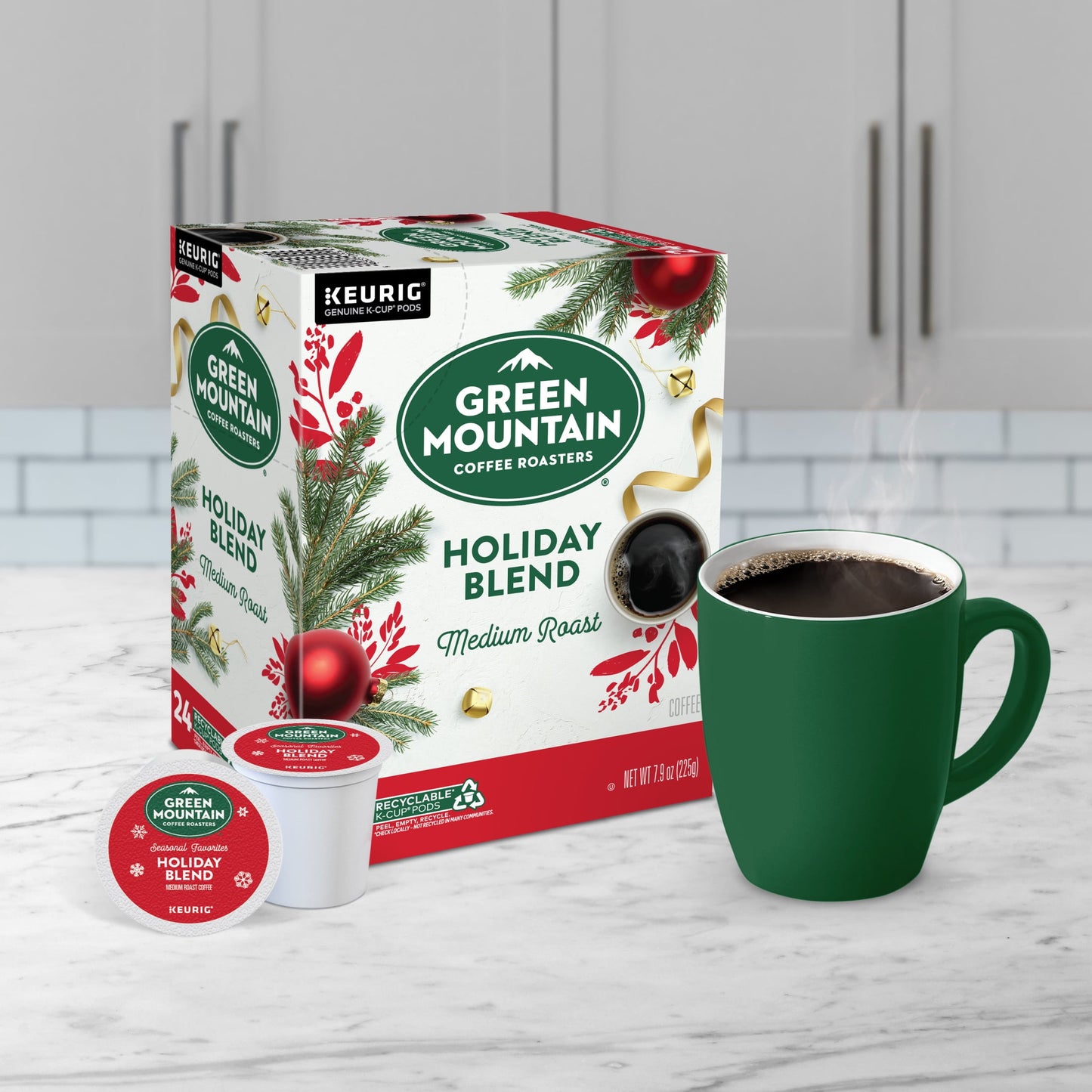 , Holiday Blend Medium Roast K-Cup Coffee Pods, 24 Count