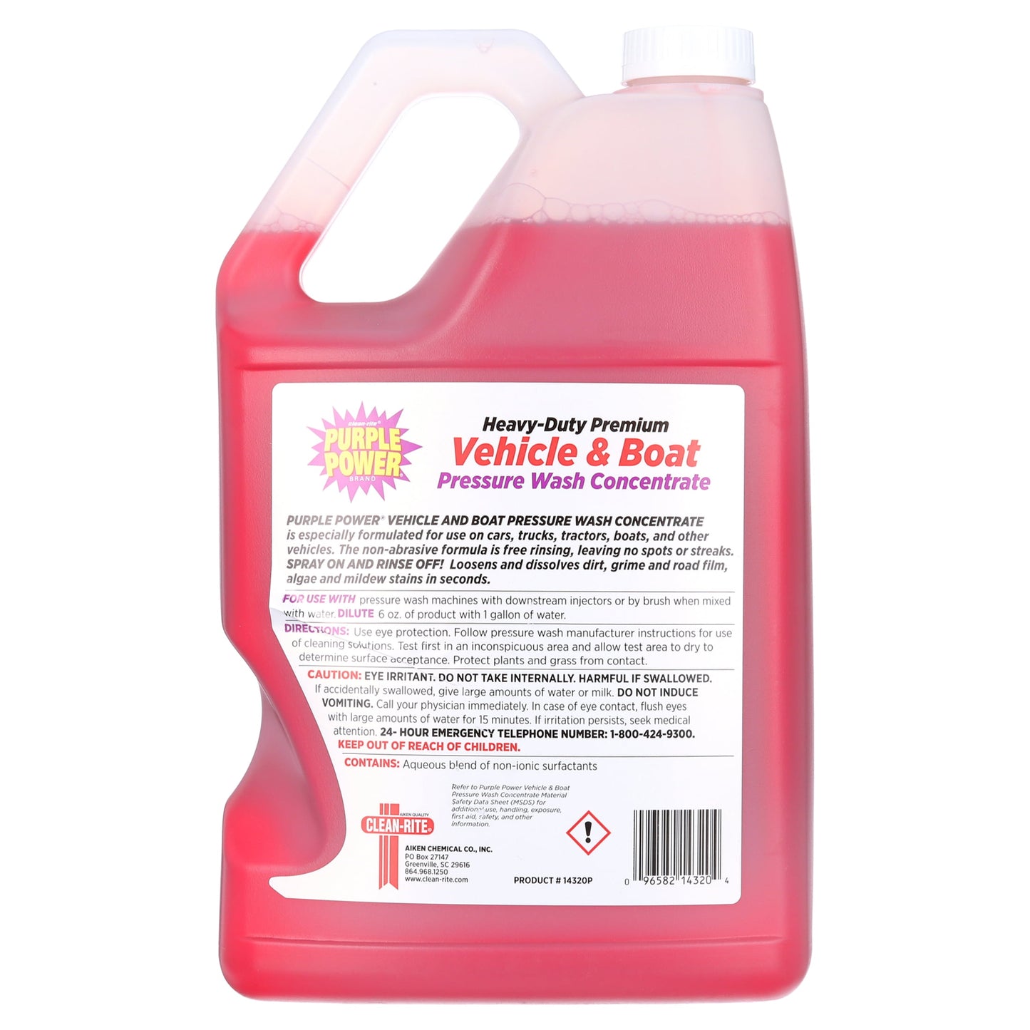 Heavy-Duty Vehicle and Boat Concentrated Pressure Washer Fluid , 1 Gallon